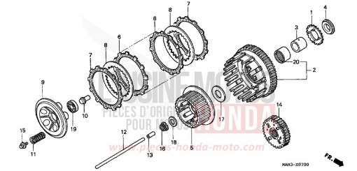 EMBRAYAGE VT1100C2X de 1999